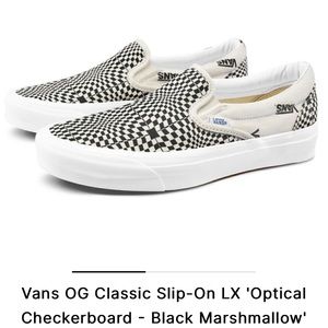 VANS OG Classic Slip-On LX 'Optical Checkerboard - Black Marshmallow'